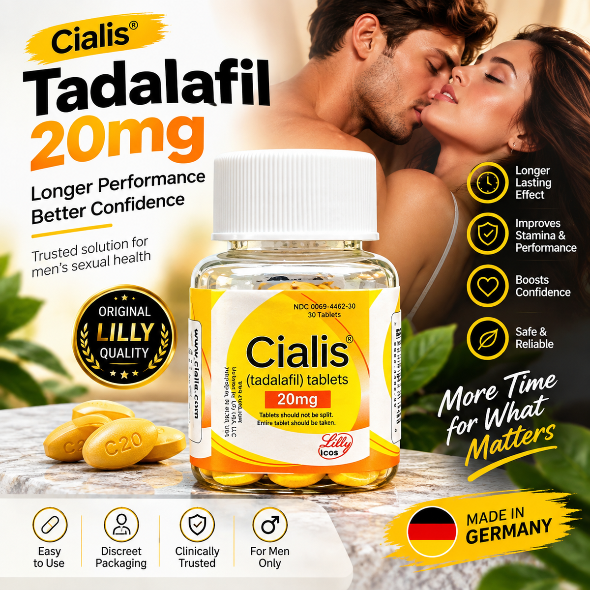 Cialis 20mg (Tadalafil) Tablets – Erectile Dysfunction Treatment