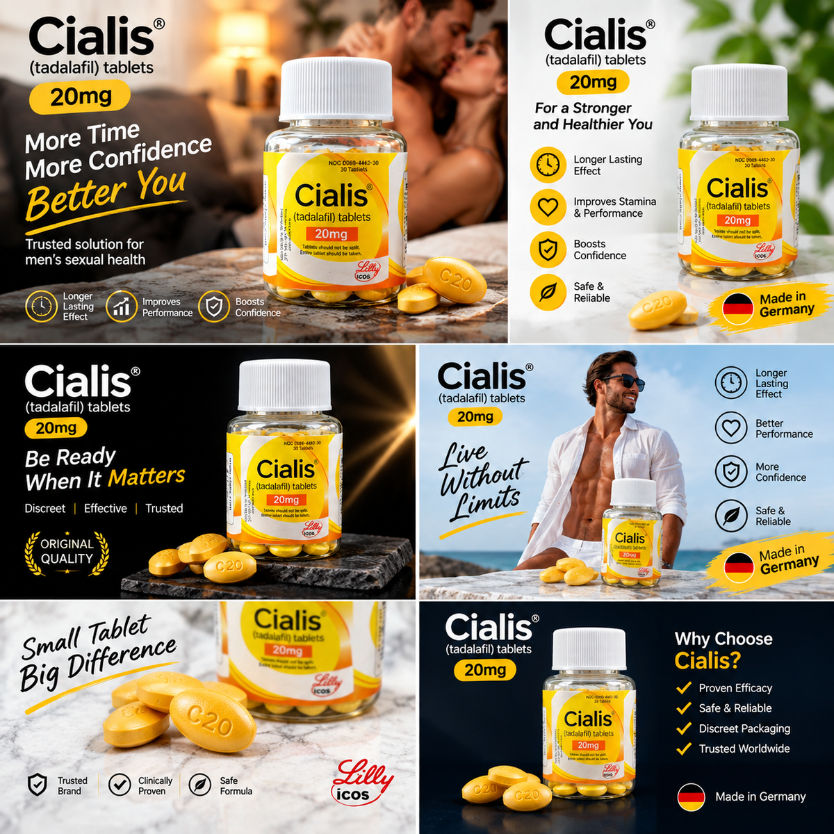 Cialis 20mg (Tadalafil) Tablets – Erectile Dysfunction Treatment