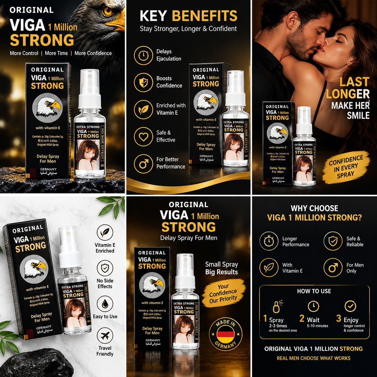 VIGA 1 Million Strong – Extra Strong Delay Spray for Men | Long-Lasting Performance & Confidence