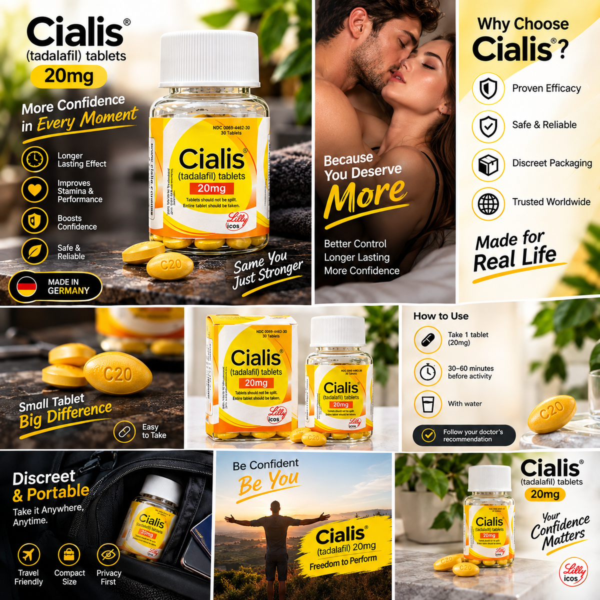 Cialis 20mg (Tadalafil) Tablets – Erectile Dysfunction Treatment