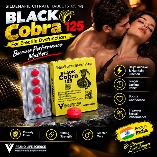 🐍 Black Cobra 125 | Sildenafil Citrate 125 mg