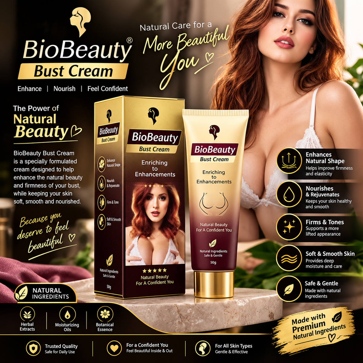 🌸 BioBeauty Bust Cream | Premium Beauty Care